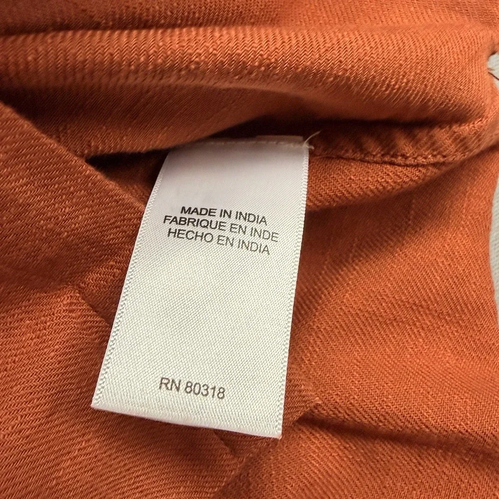 Lucky Brand Tequila Time Rust Camp Shirt Mens XL Embroidered Western 168465 NWT